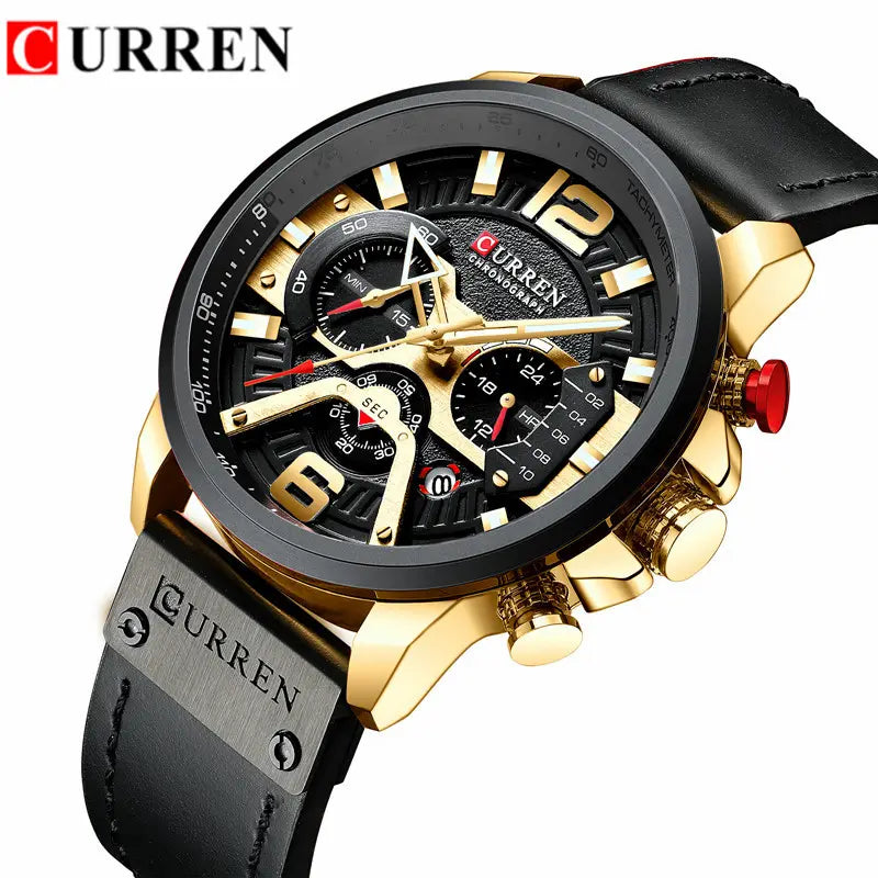 Reloj Curren 8329 Cronografo Cuero