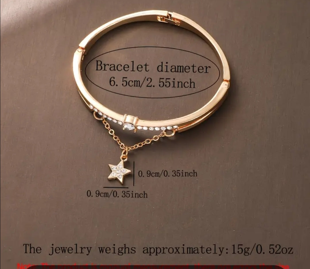 Combo 2pz reloj+pulsera esmeralda dorada