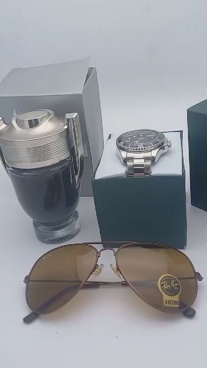 PERFUME (RELOJ ROLEX + GAFAS + INVICTUS)